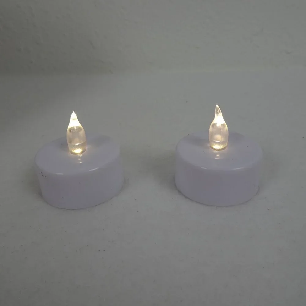 80 Pack Flameless Candles Tea Lights Flickering White Base